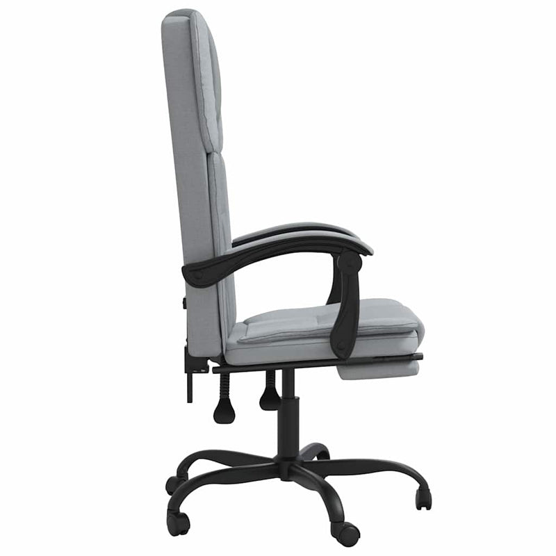 Fotoliu de birou rabatabil, gri deschis, textil