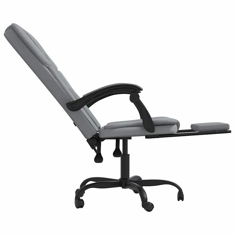 Fotoliu de birou rabatabil, gri deschis, textil