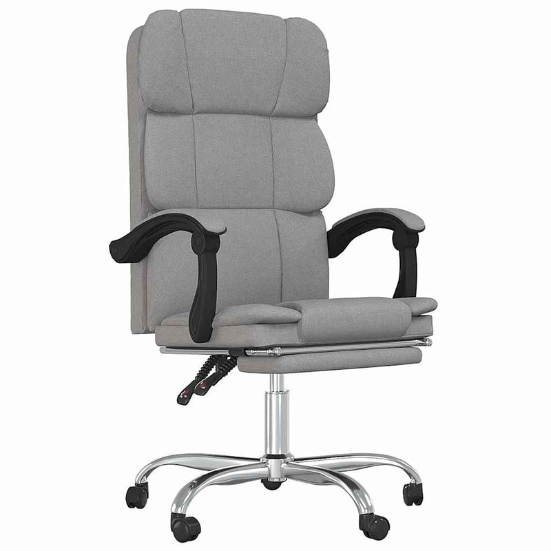 Fotoliu de birou rabatabil, gri deschis, textil