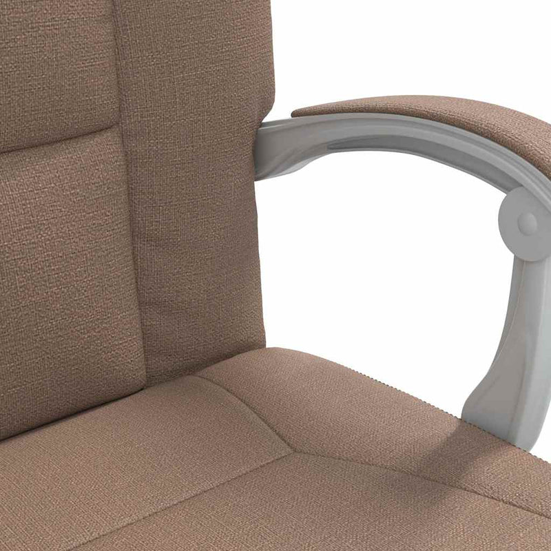 Fotoliu de birou rabatabil, maro, textil