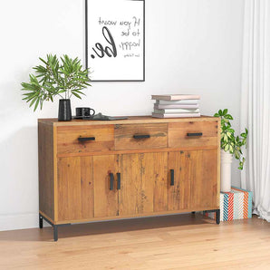Servantă, maro, 110x35x70 cm, lemn masiv de pin reciclat