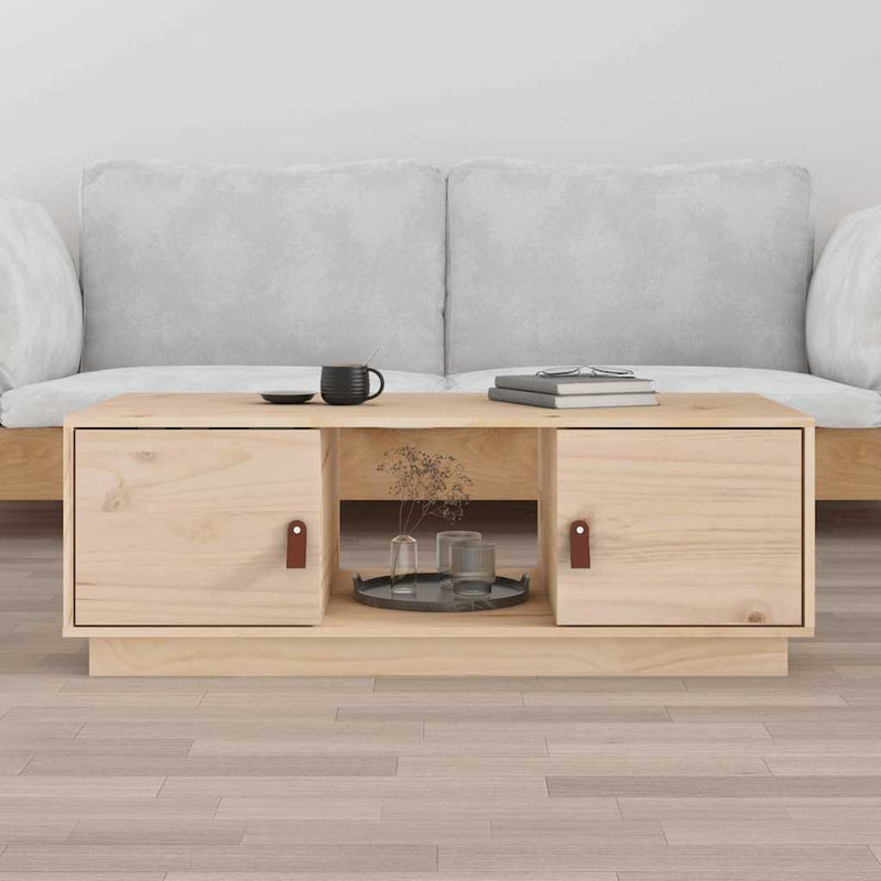 Măsuță de cafea, 100x50x35 cm, din lemn masiv de pin