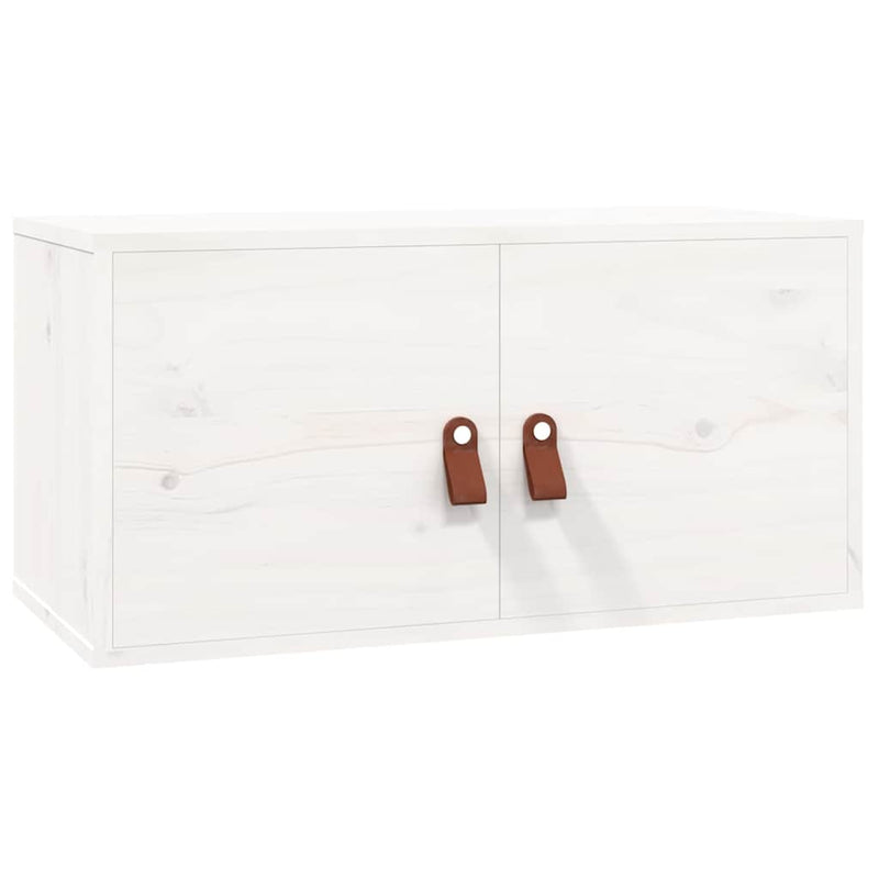 Dulap de perete, alb, 60x30x30 cm, lemn masiv de pin