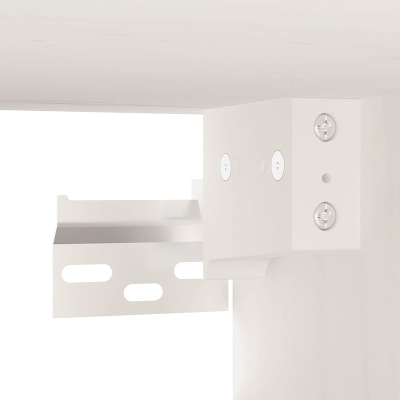 Dulap de perete, alb, 60x30x30 cm, lemn masiv de pin