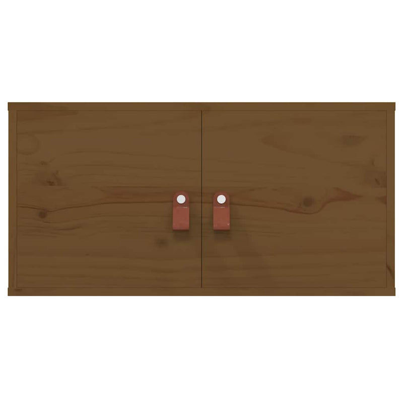 Dulapuri de perete 2 buc. maro miere 60x30x30 cm lemn masiv pin