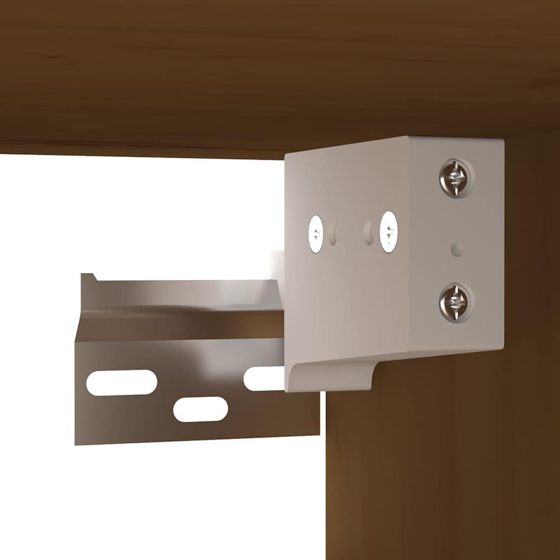 Dulapuri de perete 2 buc. maro miere 60x30x30 cm lemn masiv pin