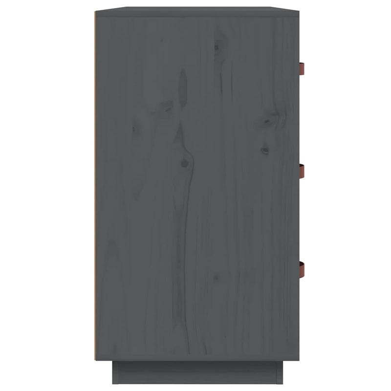 Dulap, gri, 80x40x75 cm, lemn masiv de pin