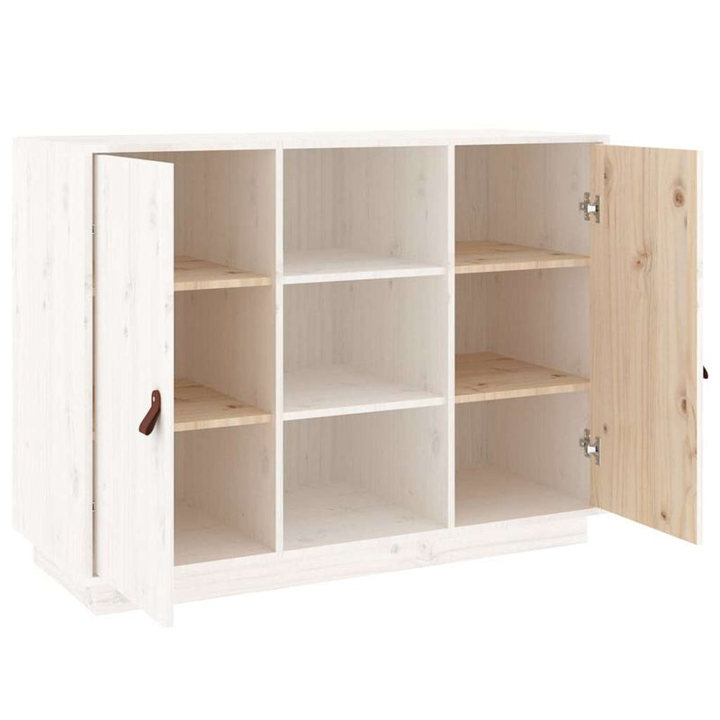 Dulap, alb, 100x40x75 cm, lemn masiv de pin