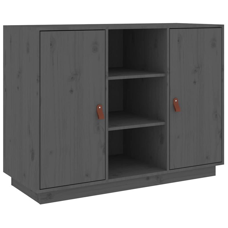 Dulap, gri, 100x40x75 cm, lemn masiv de pin