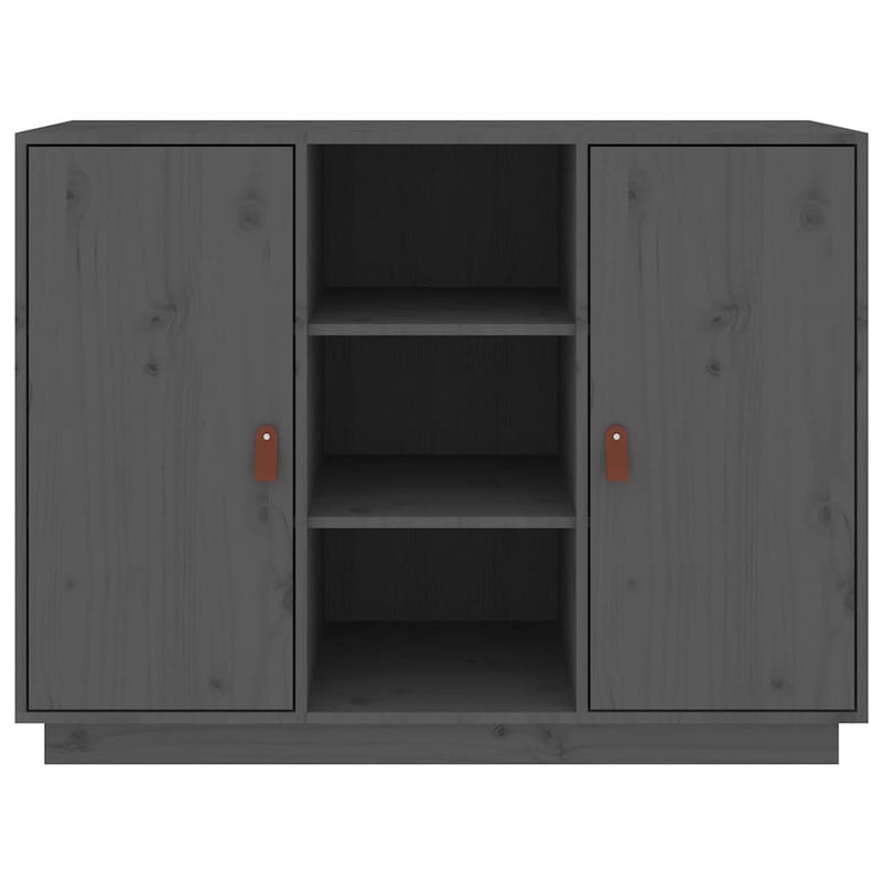 Dulap, gri, 100x40x75 cm, lemn masiv de pin