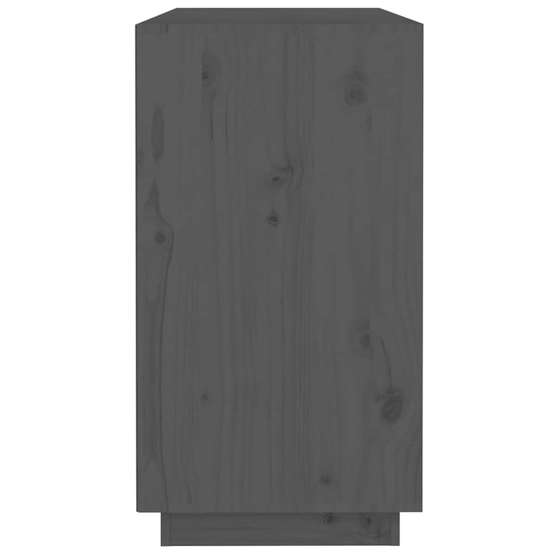 Dulap, gri, 100x40x75 cm, lemn masiv de pin