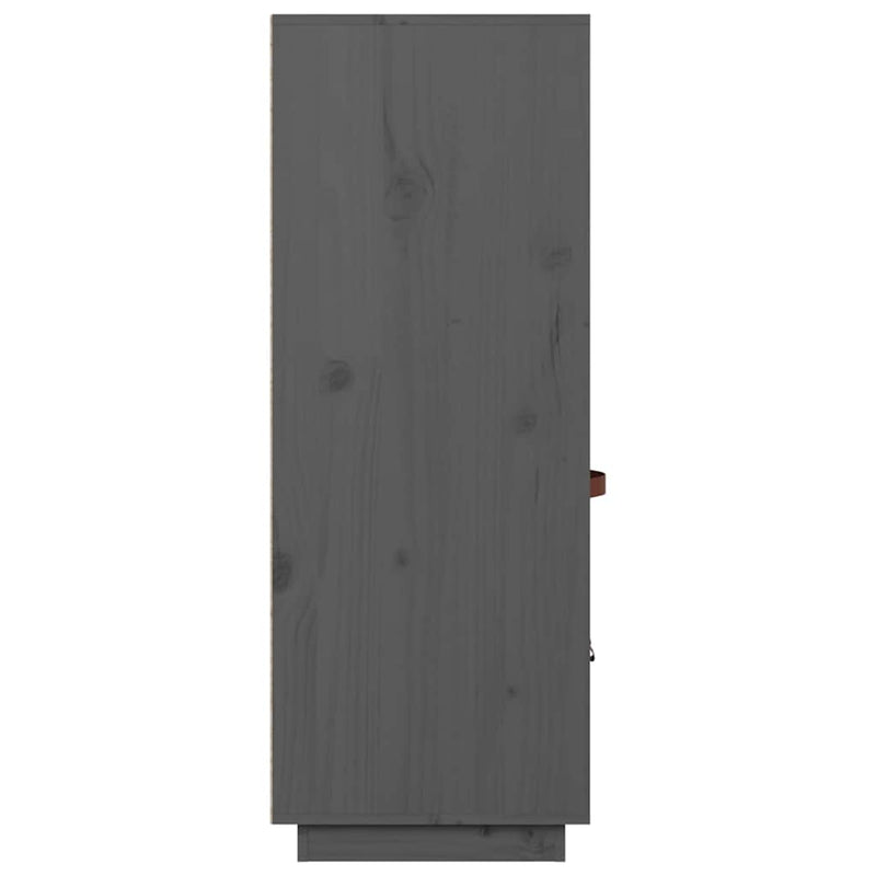 Dulap înalt, gri, 67x40x108,5 cm, lemn masiv de pin