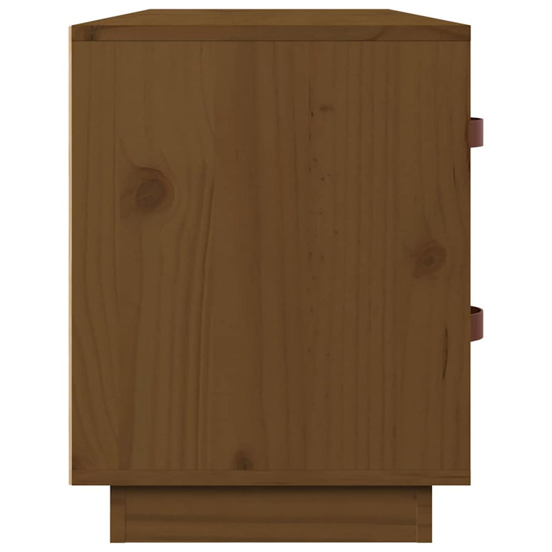 Bancă pentru pantofi, maro miere, 100x34x45 cm, lemn masiv pin