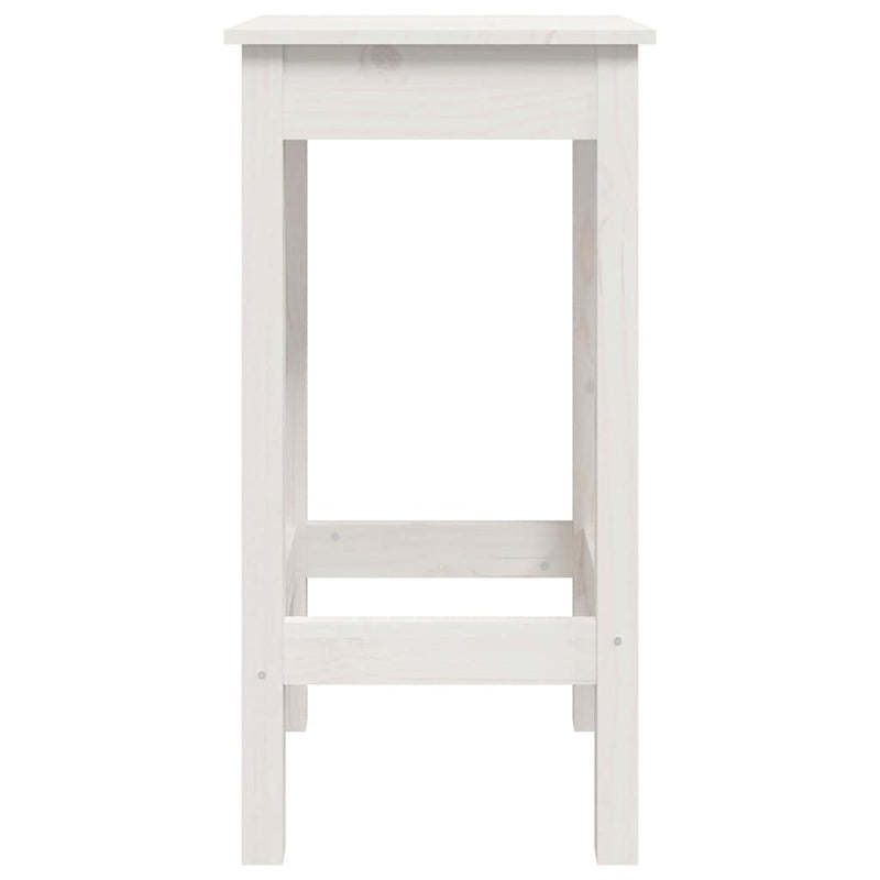 Scaune de bar, 2 buc., alb, 40x40x78 cm, lemn masiv de pin