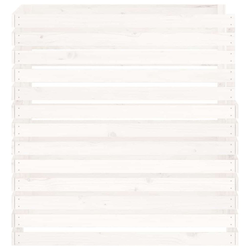 Compostor, alb, 100x100x102 cm, lemn masiv de pin