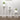 Set suport de plante, 3 piese, alb, lemn masiv de pin