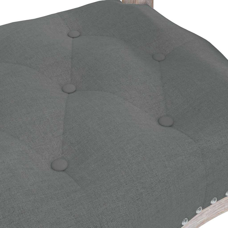 Bancă, gri închis, 110x45x60 cm, textil