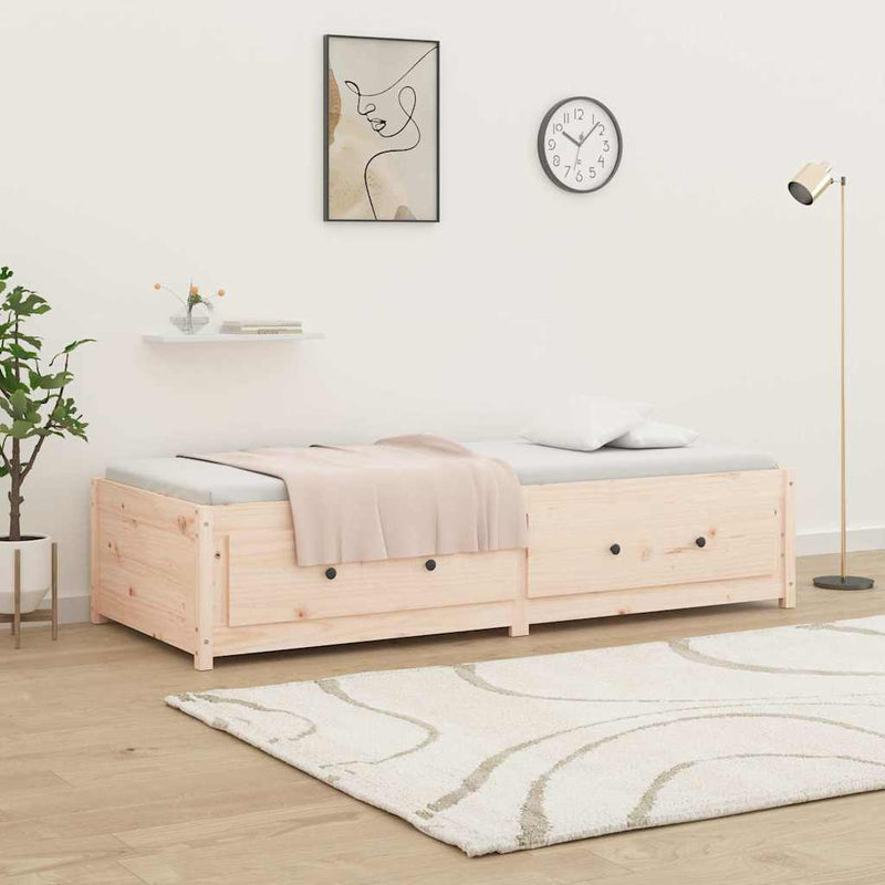 Pat de zi Small Single, 75x190 cm, lemn masiv pin