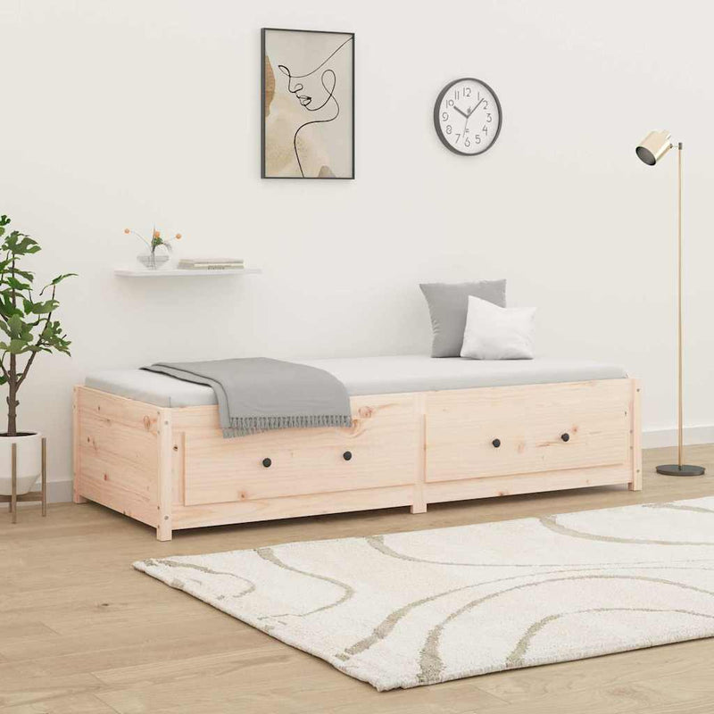 Pat de zi Small Single, 75x190 cm, lemn masiv pin