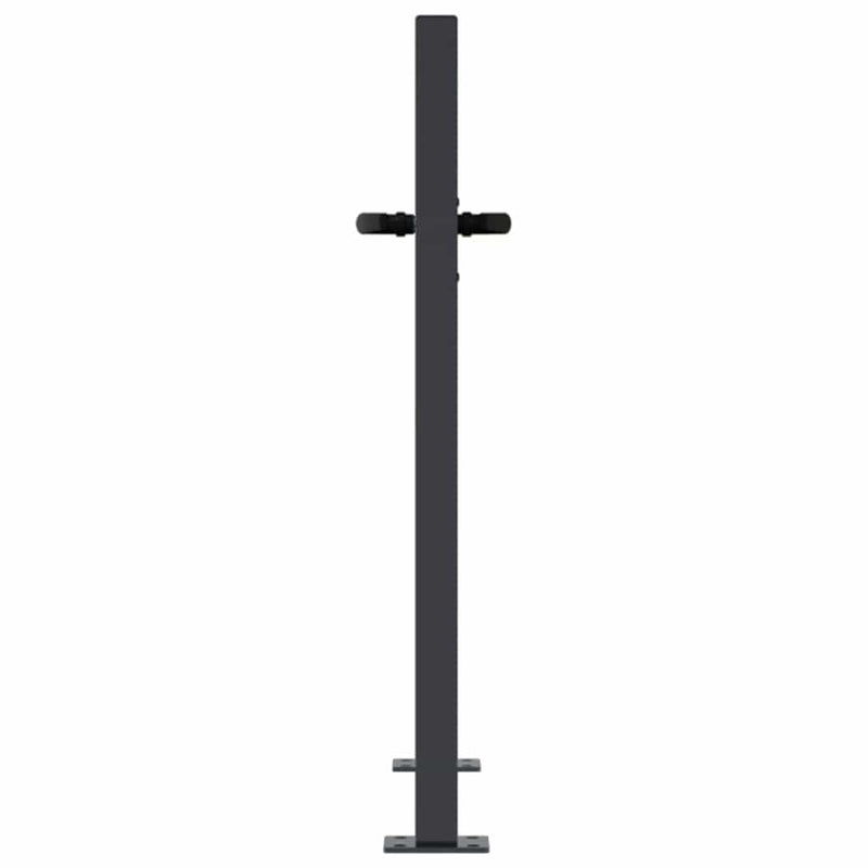 Poartă de grădină antracit 100x100 cm oțel model copac