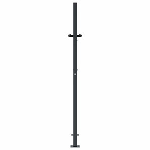 Poartă de grădină antracit 100x150 cm oțel model iarbă