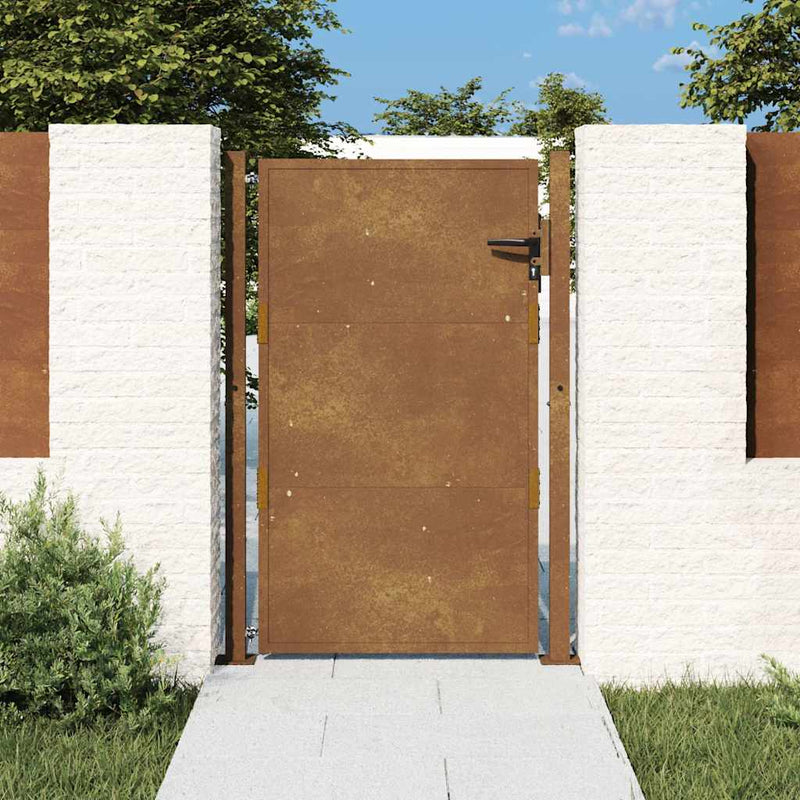 Poartă de grădină 100 x 125 cm Oțel vopsit electrostatic Blocat