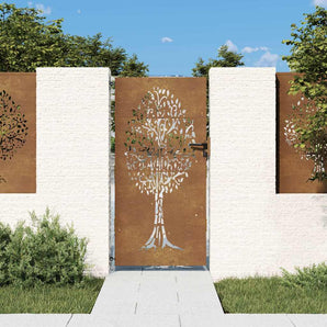Poartă de grădină 85 x 175 cm Oțel vopsit în pulbere Blocat