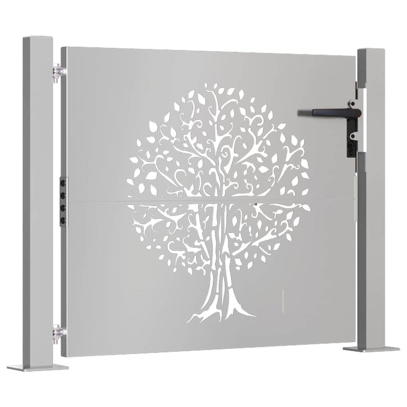 Poartă de grădină 100 x 75 cm Oțel vopsit în pulbere Blocat
