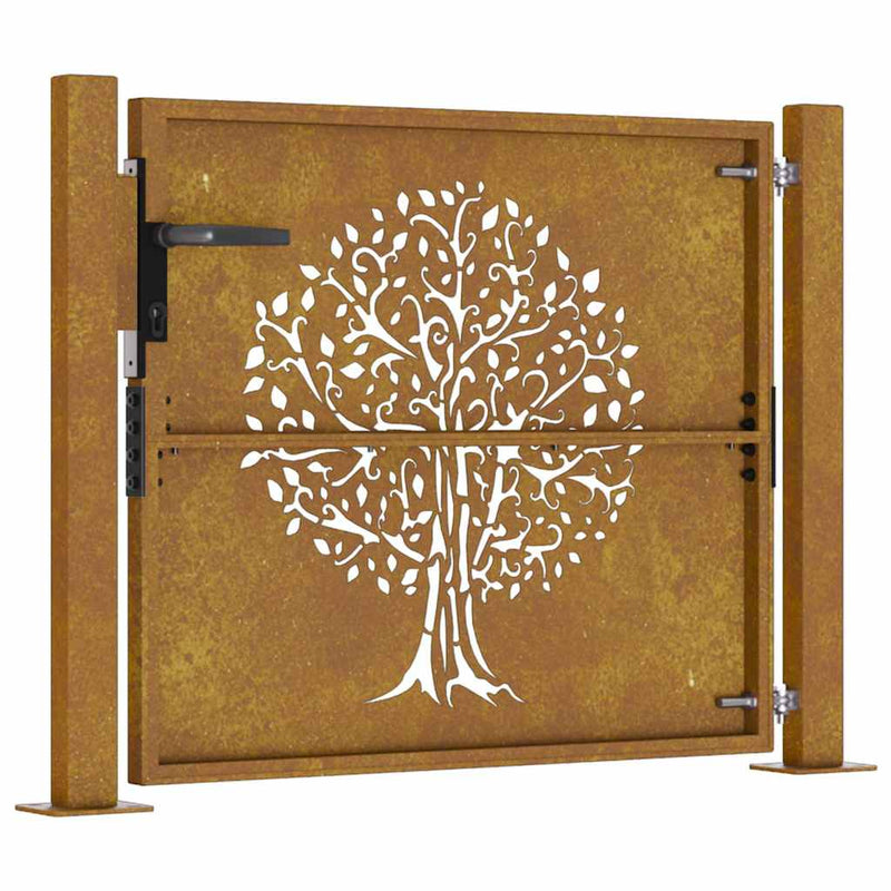 Poartă de grădină 100 x 75 cm Oțel vopsit în pulbere Blocat
