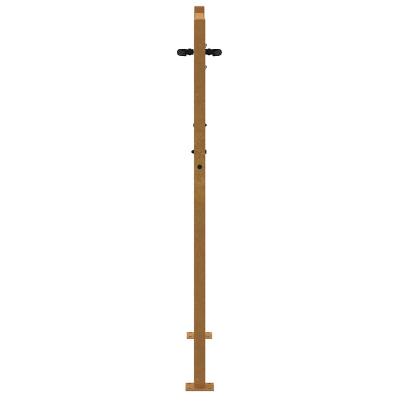 Poartă de grădină 100x150 cm, oțel corten, design bambus