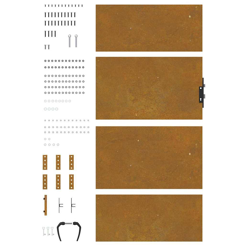 Poartă de grădină 85 x 200 cm Oțel vopsit în pulbere Blocat