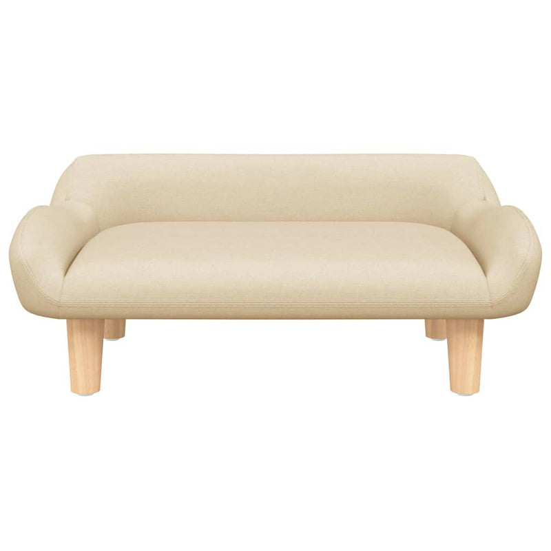 Pat de câini, crem, 70x40x24 cm, material textil