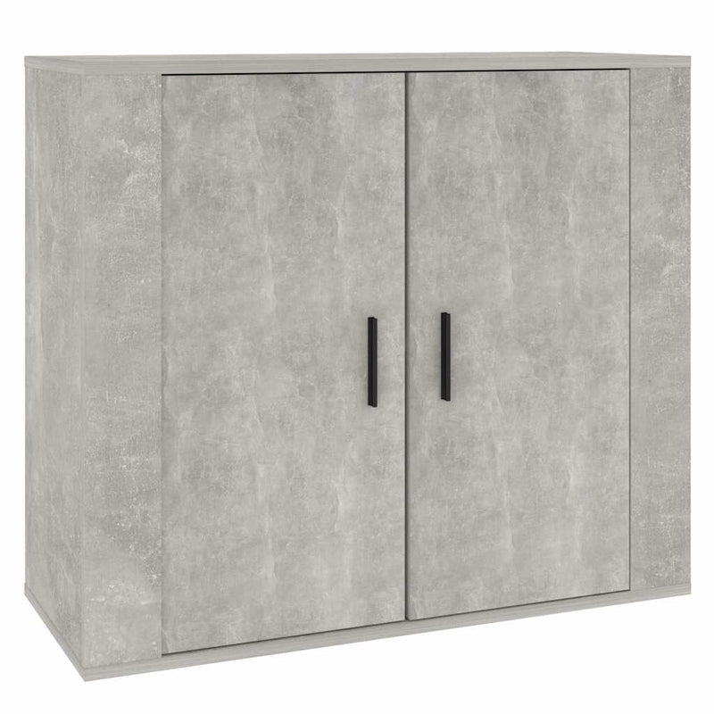Dulap, gri beton, 80x33x70 cm, lemn prelucrat