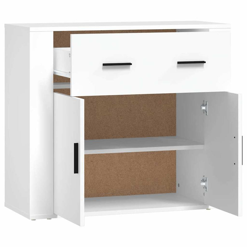 Dulap, alb, 80x33x70 cm, lemn prelucrat