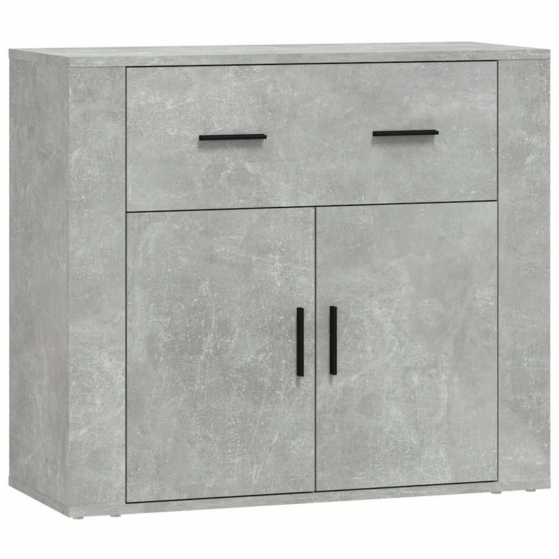 Dulap, gri beton, 80x33x70 cm, lemn prelucrat