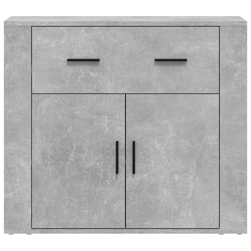 Dulap, gri beton, 80x33x70 cm, lemn prelucrat