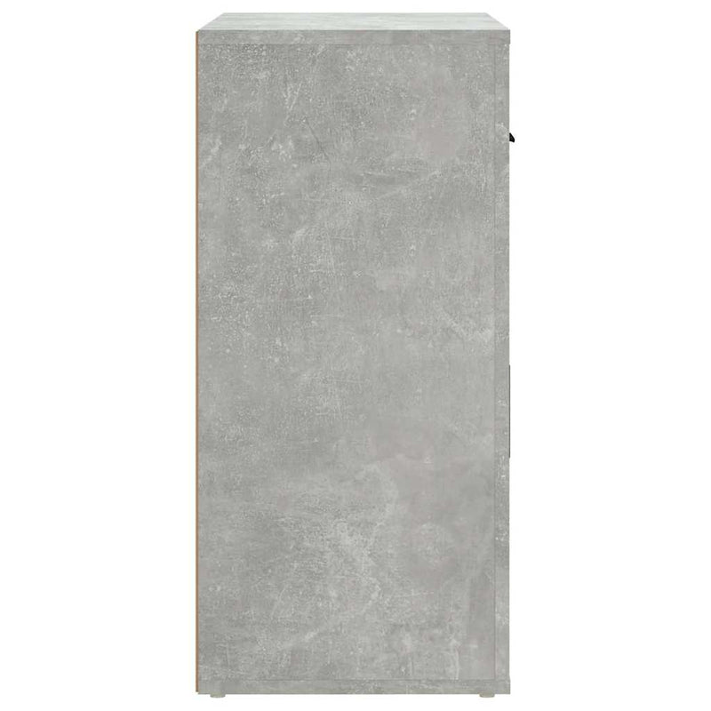 Dulap, gri beton, 80x33x70 cm, lemn prelucrat