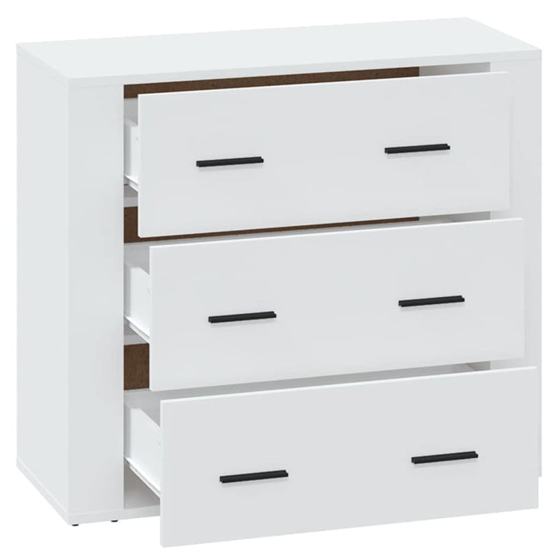 Dulap, alb, 80x33x70 cm, lemn prelucrat