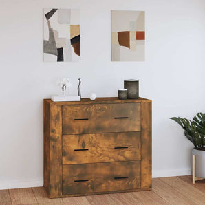 Dulap, stejar fumuriu, 80x33x70 cm, lemn compozit