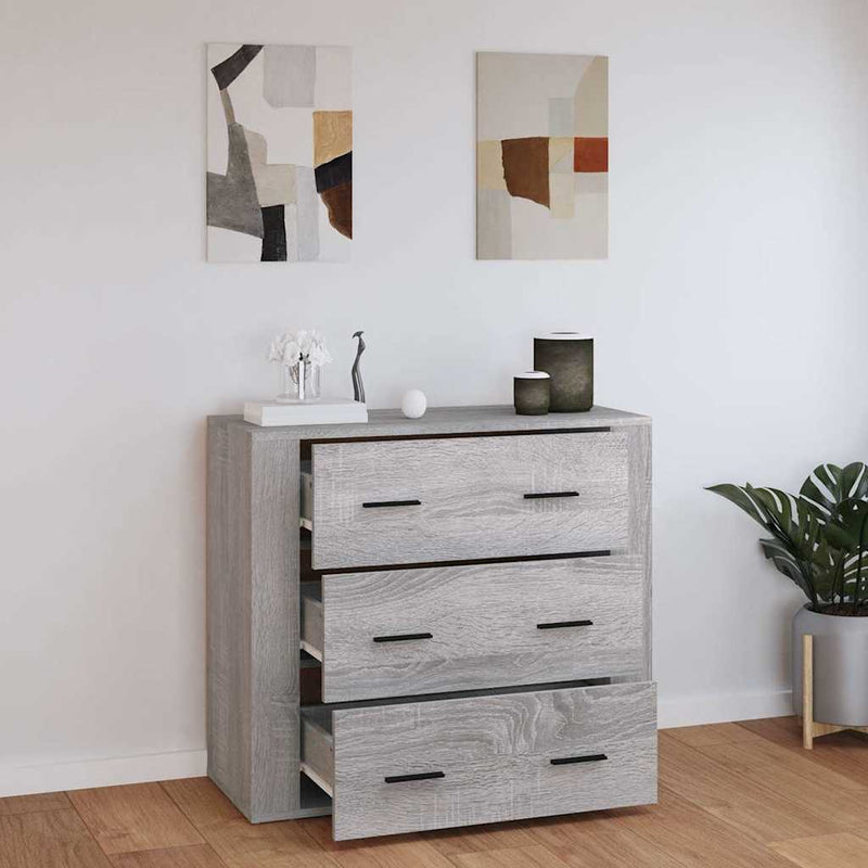 Dulap, gri sonoma, 80x33x70 cm, lemn compozit
