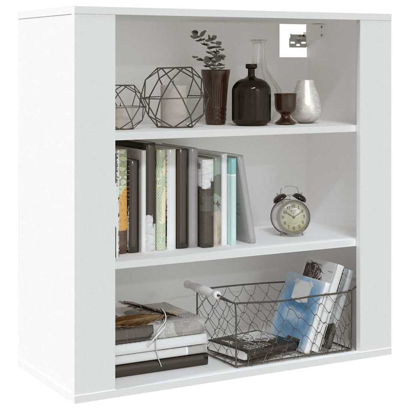 Dulap de perete, alb, 80x33x80 cm, lemn prelucrat
