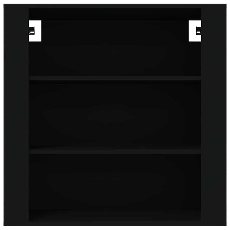 Dulap de perete, negru, 80x33x80 cm, lemn prelucrat