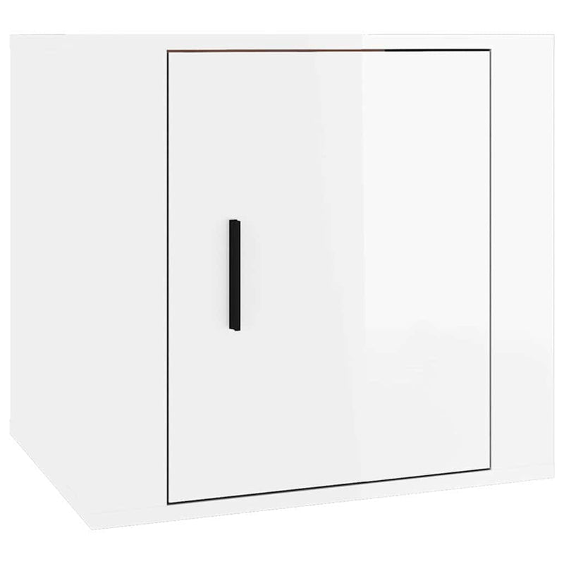 Noptiere, 2 buc., alb extralucios, 50x39x47 cm