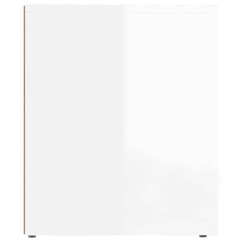 Noptiere, 2 buc., alb extralucios, 50x39x47 cm