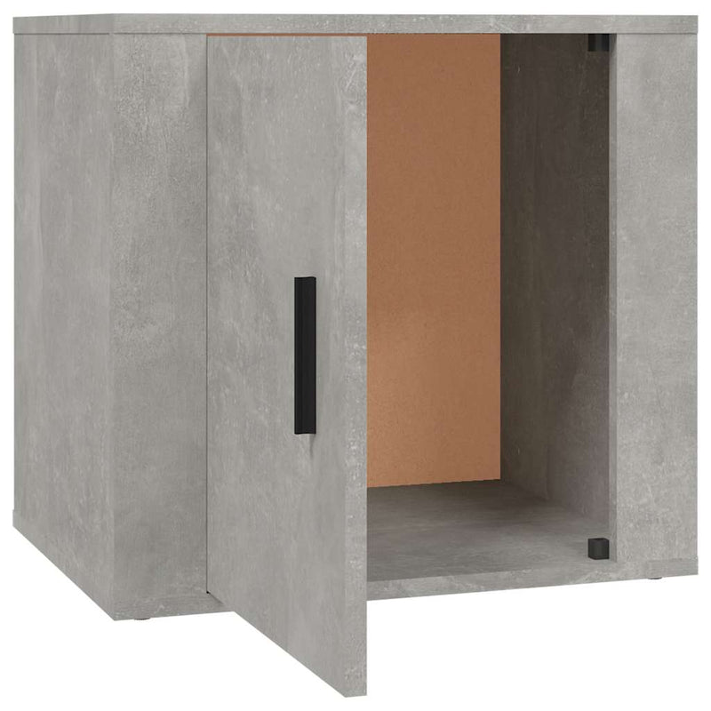 Noptiere, 2 buc., gri beton, 50x39x47 cm