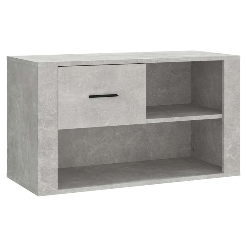 Pantofar, gri beton, 80x35x45 cm, lemn prelucrat