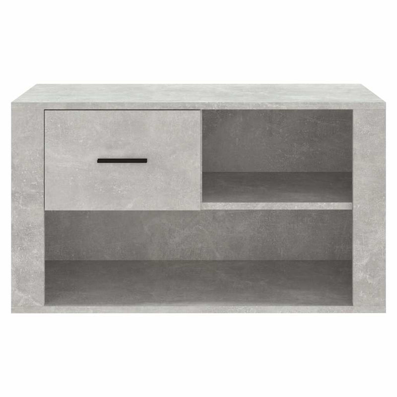 Pantofar, gri beton, 80x35x45 cm, lemn prelucrat