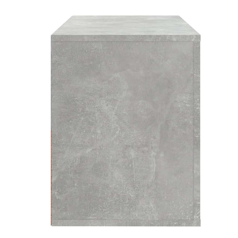 Pantofar, gri beton, 80x35x45 cm, lemn prelucrat