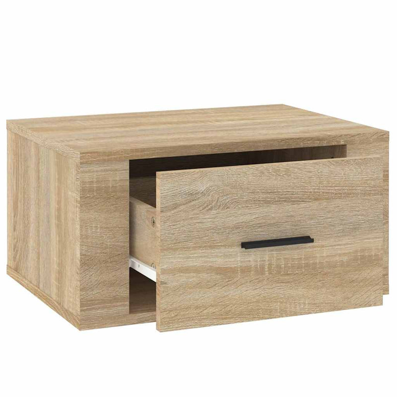 Noptiere de perete, 2 buc., stejar sonoma, 50x36x25 cm