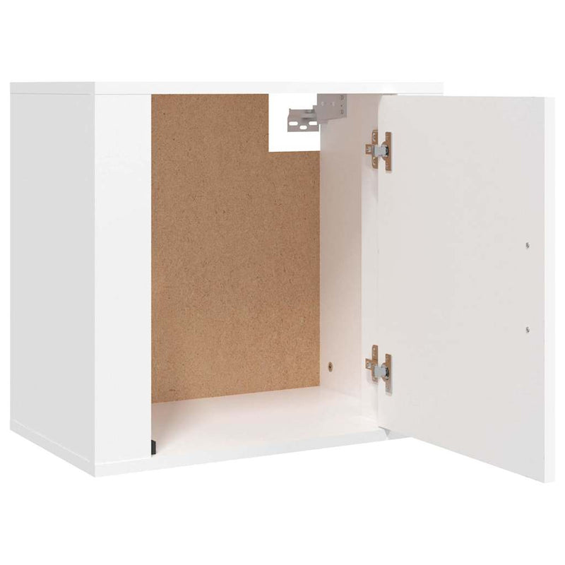 Noptiere de perete, 2 buc., alb, 50x36x47 cm